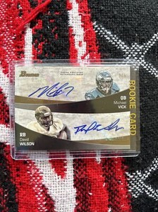 Bowman 2012 dual autograph michael vick- David wilson #3/5 card Awesome Card🔥🔥