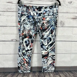 Gap Fit Leggings Womens Medium Multicolor G Fast Mixed Print Midrise - Picture 1 of 9