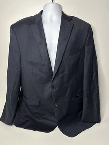 Ralph Lauren Mens Blazer Blue Striped Wool 2 Button Suit Jacket Sport Coat 44R - Picture 1 of 6