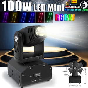 100W Halloween Moving Head Light Stage Lighting LED RGBW DJ DMX Disco Party Xmas - Picture 1 of 22
