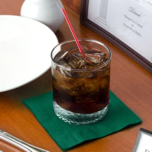 (50 NAPKINS) HUNTER GREEN 2 TIER COCKTAIL NAP 5" x 5" WEDDINGS/PARTIES/CATERER - Picture 1 of 3