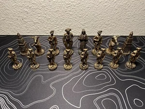 Vintage Matador Bullfighter Chess Set Cast Metal Mexico 1980's READ - Imagen 1 de 8