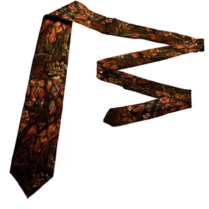 Ermenegildo Zegna Tie Men's Floral 100% Silk Necktie Handmade In Italy - Picture 1 of 7