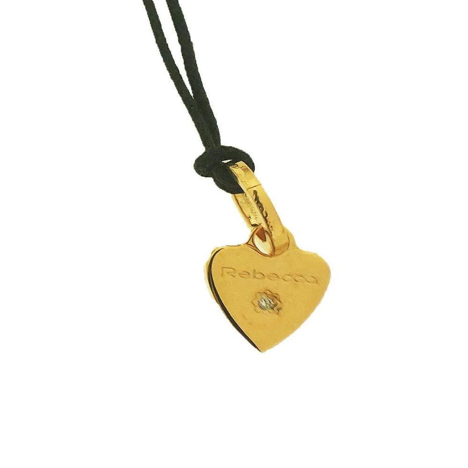 Rebecca Gioielli Collana Donna in corda cuore in bronzo e e brillantino - Immagine 1 di 1