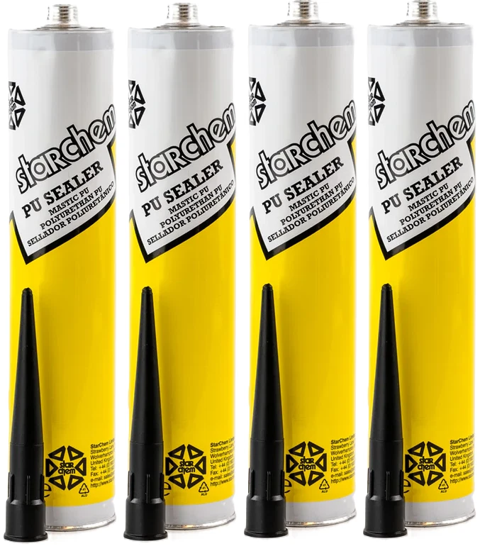 U-POL 4x STARCHEM NERO TIGERSEAL PU SIGILLANTE ADESIVO SIGILLANTE CUCITURA BADGE TRIM COLLA