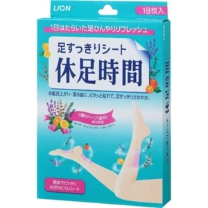 LION Kyusoku Jikan Foot Refreshing Sheet 18 sheets (6 sheets x 3 packs) Japan - Picture 1 of 5