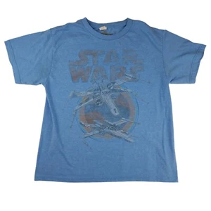 Star Wars X Wing T Shirt Mens Large Light Blue Short Sleeve Epic Threads 24" L - Picture 1 of 11