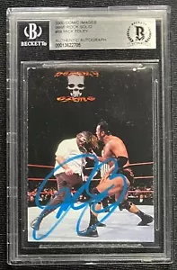 MANKIND MICK FOLEY SIGNED 2000 COMIC IMAGES ROCK SOLID #59 CARD BECKETT 705 - Picture 1 of 2