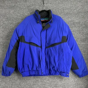 Vintage Pacific Trail Down Filled Winter Jacket Coat Mens XL Blue 90s Puffer Ski - Picture 1 of 12