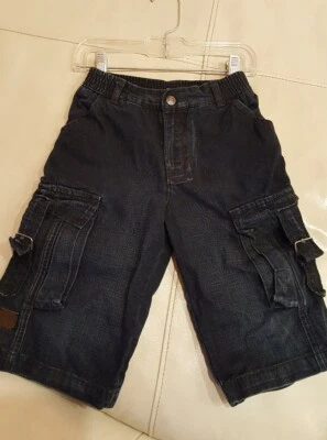Pantalones Cortos Miniman Azul Carga Denim Niño Edad 3-4 Usados Foto 1 de 3