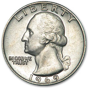 1969 Washington Quarter BU - SKU#6471 Cover