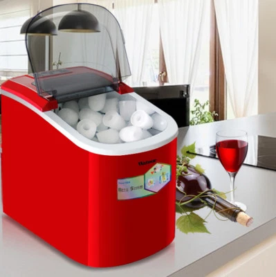 Máquina de hielo comercial de acero inoxidable 220 V portátil máquina de cubitos de hielo restaurante hogar Foto 1 de 4