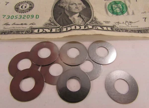 Lot of 100 Thin Spring Steel Flat Shim Washers 5/16" ID x .707" OD x .010" Thick - Picture 1 of 10