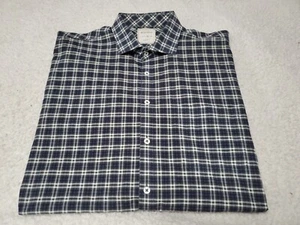Camicia Billy Reid taglio standard con bottoni manica lunga a quadri taglia XL - Foto 1 di 11