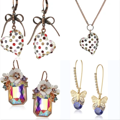 Betsey Johnson Earrings & Necklace 4PCs Bundle Set | Versatile Styles | - Image 1 of 4