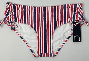 Nuevo con etiquetas n Traje de baño Rojo Blanco Azul Rayas Bikini Traje de baño Pantalones M Patriótico UPF $36 - Imagen 1 de 5