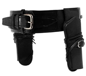 Funda y cinturón Western auténtico negro - Imagen 1 de 1