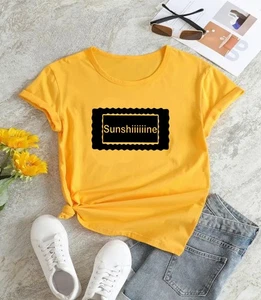 Sunshiiiiine Cropped T-shirt, Retro Beach Shirt, Summer Festival Tour Outfit Tee - Afbeelding 1 van 13