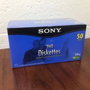 Pack de 50 micro disquettes Sony 50MFD 2HD 3,5" format IBM - Photo 1/5