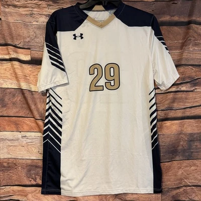 Футболка Wayland Baptist Under Armour средняя No29 команда NCAA белое сине-золотистое - Изображение 1 из 4