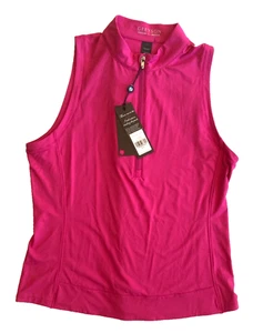 NEU Greyson Damen ärmellos Halley Viertel Reißverschluss Top Litschi Gr. L Neu mit Etikett kostenloser Versand - Bild 1 von 4