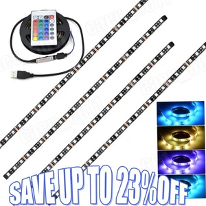 TV Backlight Strip TV USB LED Lights 5050 RGB Light Strips with Remote Control - Picture 1 of 18