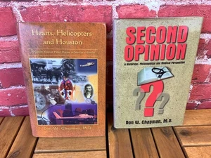 2 SIGNED Dr. Don W Chapman Books HEARTS HELICOPERS & HOUSTON & SECOND OPINION - Imagen 1 de 9