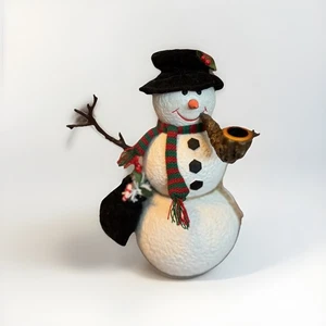 Christmas Ceramic Incense Burner Snowman 1989 Vintage. 9” Nostalgia Rare Unique - Picture 1 of 10