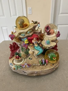 Disney Store The Little Mermaid Snow Globe “Under The Sea” Music Box Ariel - Picture 1 of 12