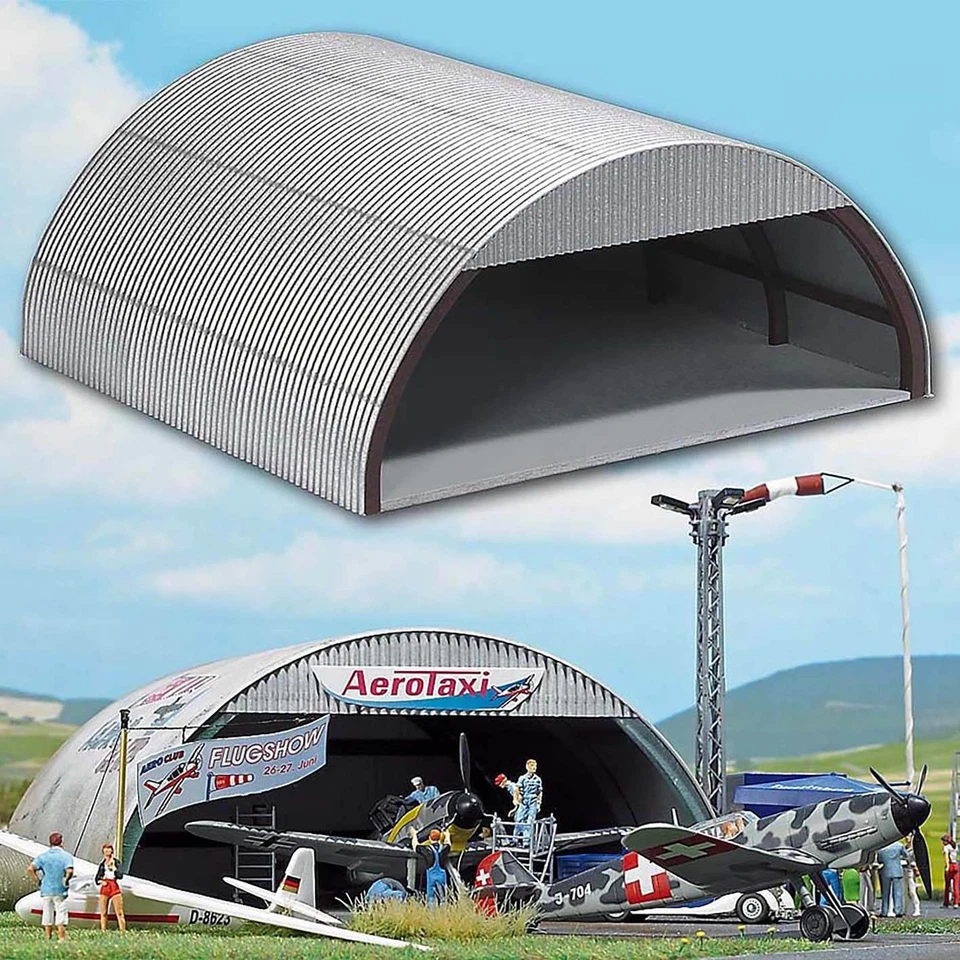 Kit de plástico/construcción de hangar de avión a escala HO Busch Foto 1 de 1