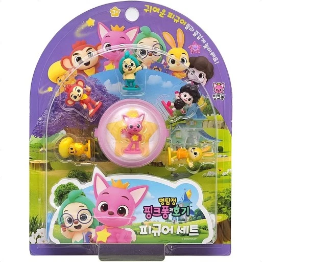 Pinkfong Wonderstar Detective Pinkfong Hogi Figure 6 Set - Image 1 of 1