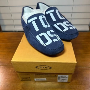 Nuevo Tods Para hombres US 7 Pantofola Gommino Zapatos de Conducción Azul Marino Gamuza Logo - Imagen 1 de 11