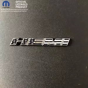 Dodge HEMI Fender Emblem Insert Decal L&R BLACK & WHITE AMERICAN FLAG Fits - Picture 1 of 6