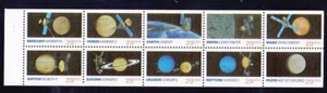US 2577a MNH 1991 29¢ Space Exploration Un Folded Booklet Pane of 10 Plt# 111111 - Picture 1 of 1