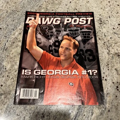 Dawg Post Georgia Bulldogs Football Magazine Mark Richt August 2004 UGA Preview - Image 1 of 4