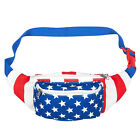 American Flag Fanny Pack, USA Waist Pack with Adjustable Straps, 15 x 5 x 3 In