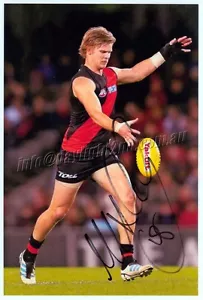 Signed Essendon Bombers AFL 28 x 18cm Photo - Michael Hurley - Proof COA - Foto 1 di 3
