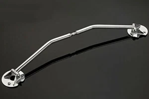 Für BMW E30 3er Aluminium Alu Domstrebe Verstellbar Poliert Vorn Oben - Picture 1 of 2