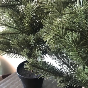 2 IKEA Mini Potted Christmas Trees, Artificial Pine Beautiful for Holidays - Picture 1 of 7