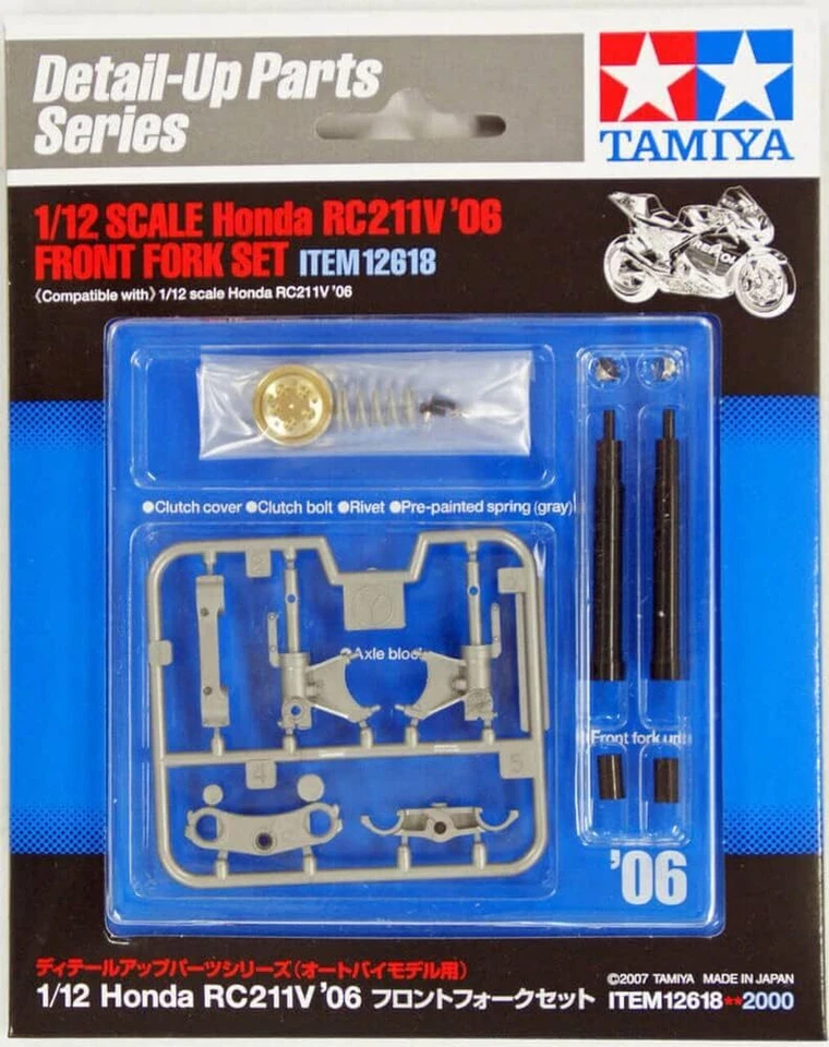 New Tamiya 12618 1/12 Honda RC211V'06 Front Fork Set from Japan - Image 1 of 1