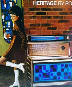 Rowe Heritage Jukebox Volantino Vintage Originale Fonografo Musica Mod Art 8,5" x 11" - Foto 1 di 3