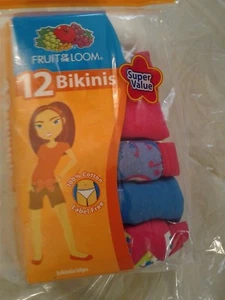  new   Fruit Of The Loom  BIKINIS  12 Pairs Assorted Patterns ..size 6 - Picture 1 of 1