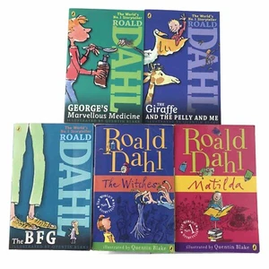 5x Roald Dahl Book Bundle; The Witches & Matilda (Illustrated Paperbacks) - Picture 1 of 4