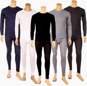 Mens 2pc Thermal Underwear Set Long Johns Waffle Knit Top Bottom S M L XL 2X 3X - Picture 1 of 11