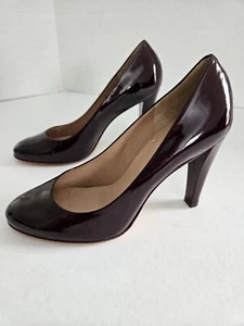 J Vincent Port Wine All Leather Pumps Patent Leather Upper Size 7.5 - Picture 1 of 13