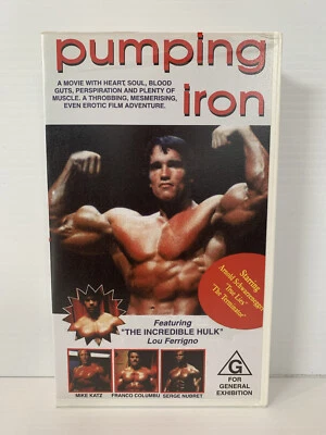 Pumping Iron *RARE* VHS Starring Arnold Schwarzenegger & Lou Ferrigno - Image 1 of 3