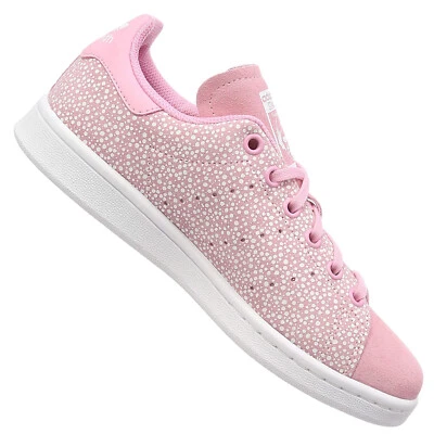 Adidas Originals Stan Smith Donna Pelle Scarpe Sneaker DB2869 Pois Rosa - Immagine 1 di 4
