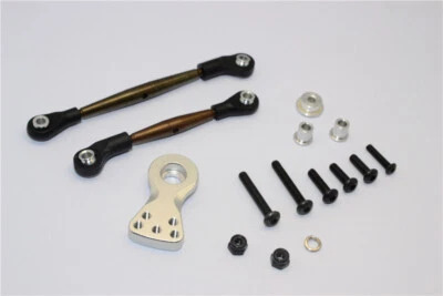 Barra de amarre de dirección antihilo de acero GPM con bocina servo para lonchera TAMIY Foto 1 de 4