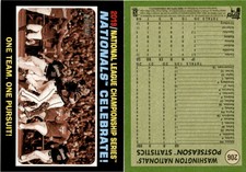 Celebrate! NLCS 2020 Topps Heritage Baseball Card 206  Nationals