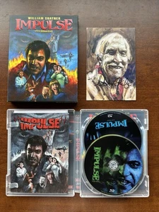 Impulse (1974) Blu-ray w/ Slipcover + Director Autograph William Shatner Horror - Picture 1 of 2